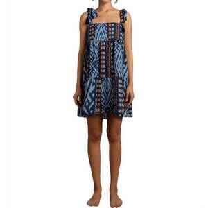 NEW ENCANTADORE amaia tola mini dress in blue